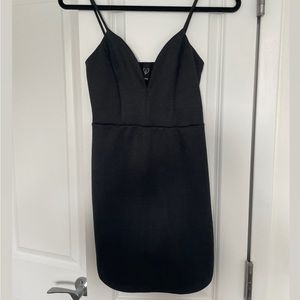 Windsor Black Suede Mini Dress - Size Small